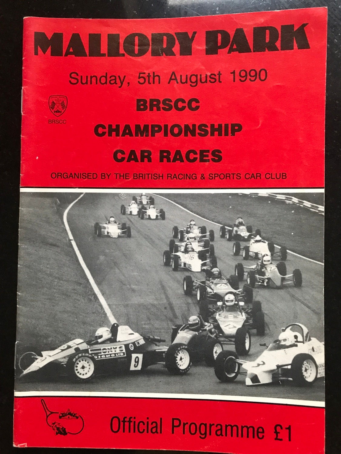 Programme Race Mallory Park 5 August 1990 Honda CRX Porsche Esso Saloon MG A5