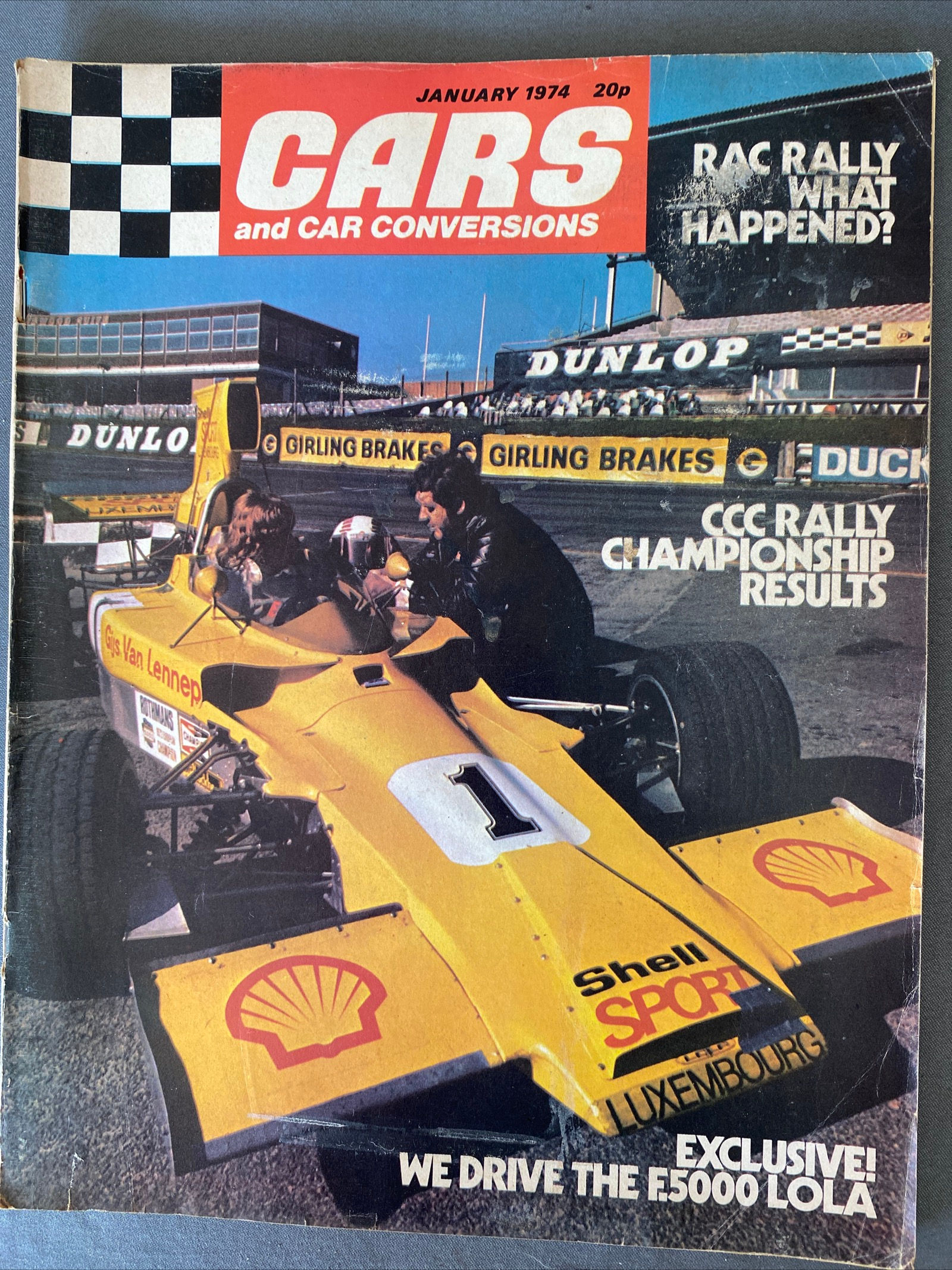 Cars and car conversions magazine January 1974 Teat F5000 Lola T330 BTRDA Champs
