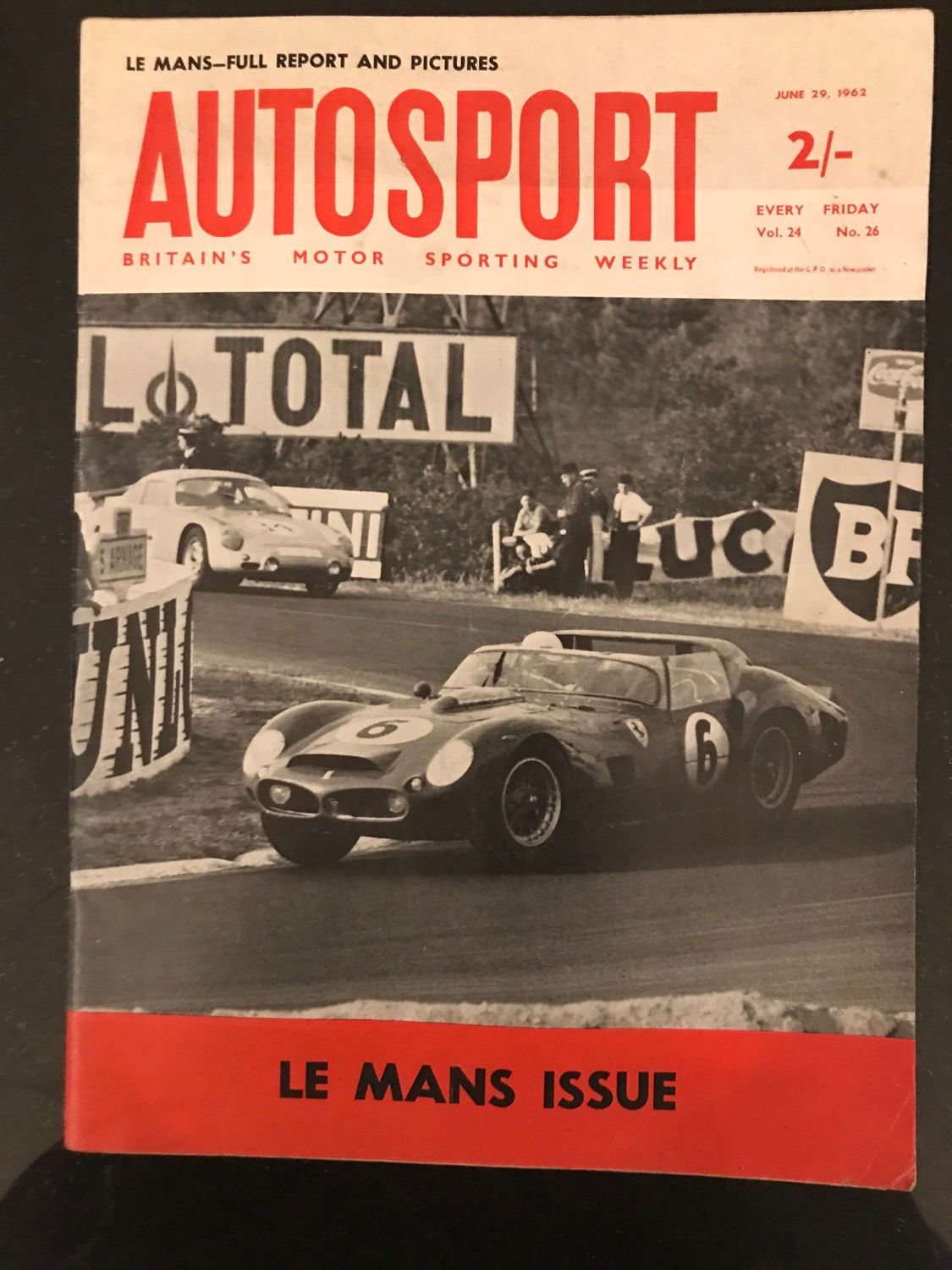 Autosport 29 June 1962 Phil Hill & Oliver Gendebien Ferrari wins Le Mans 24hrs