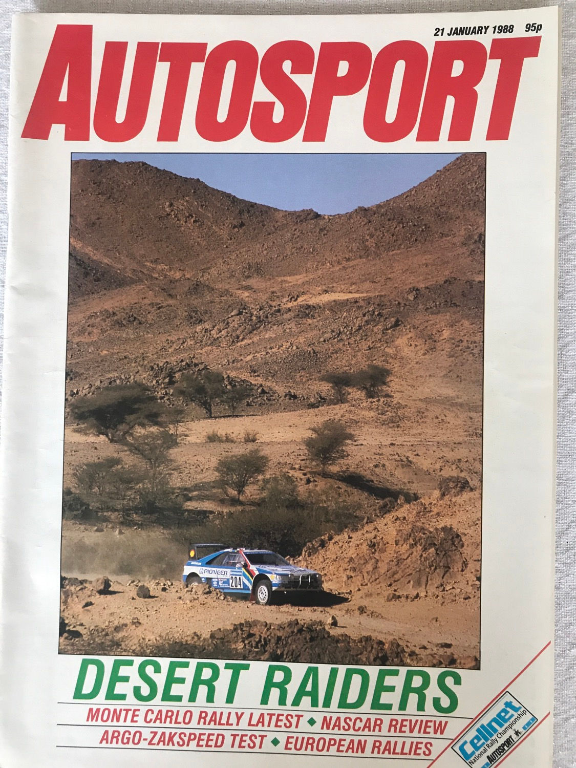 Autosport Magazine 21 January 1988 Season Review NASCAR European Rally Argo JM19