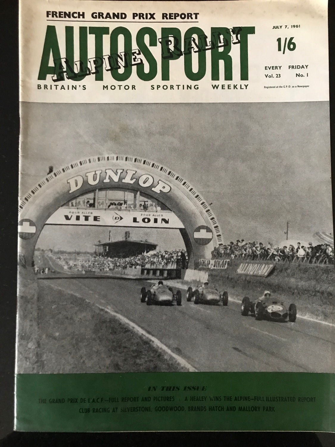 Autosport 7 July 1961 test Ruddspeed AC Ace Baghetti wins Fench F1 GP Alpes