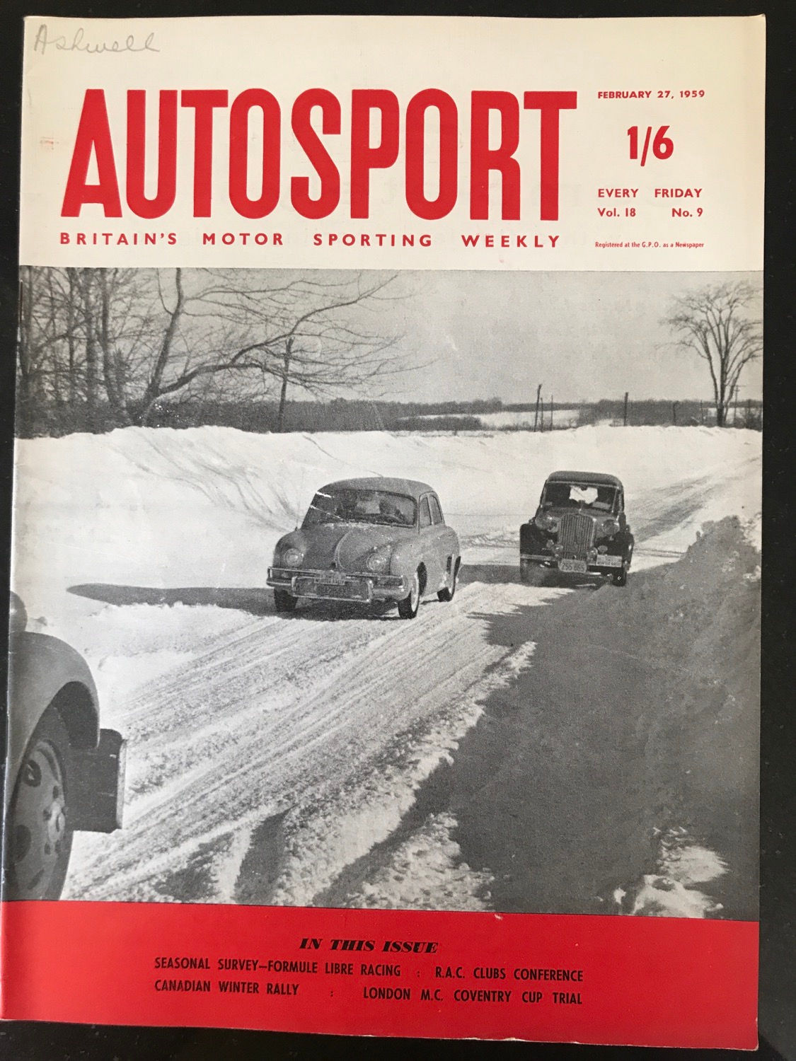 Autosport 27 February 1959 test Vauxhall Victor Review Formula Libre Saab win 