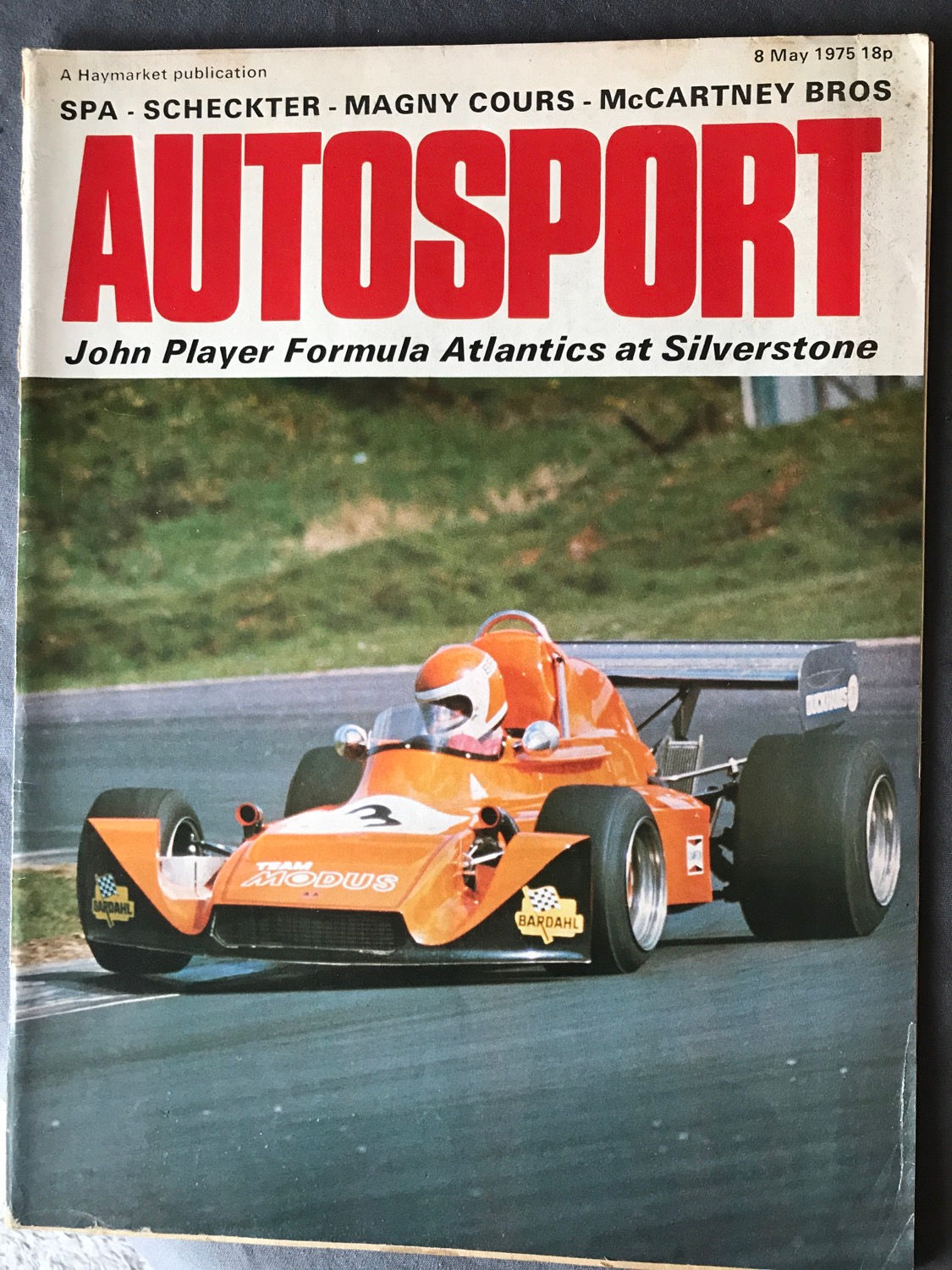 Autosport Magazine 8  May 1975 Cover Brise Modus Atlantic Test Toyota Corolla SR
