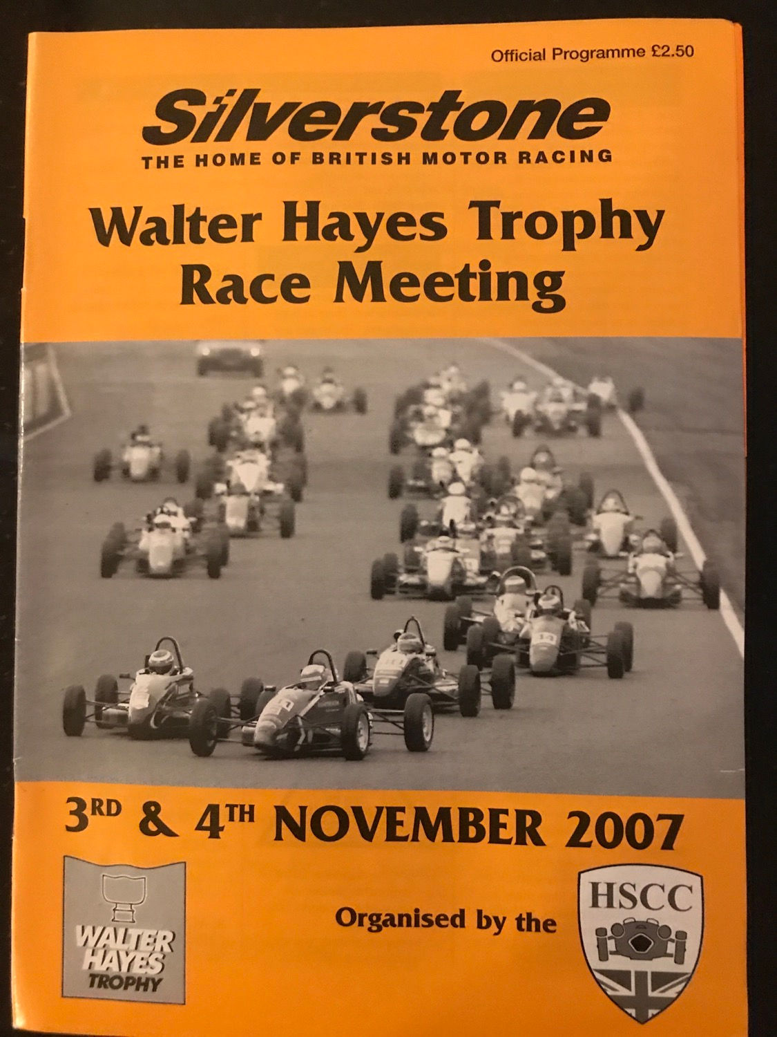 Programme Race Silverstone 4 November 2007 Walter Hayes Formula Ford Trophy A5
