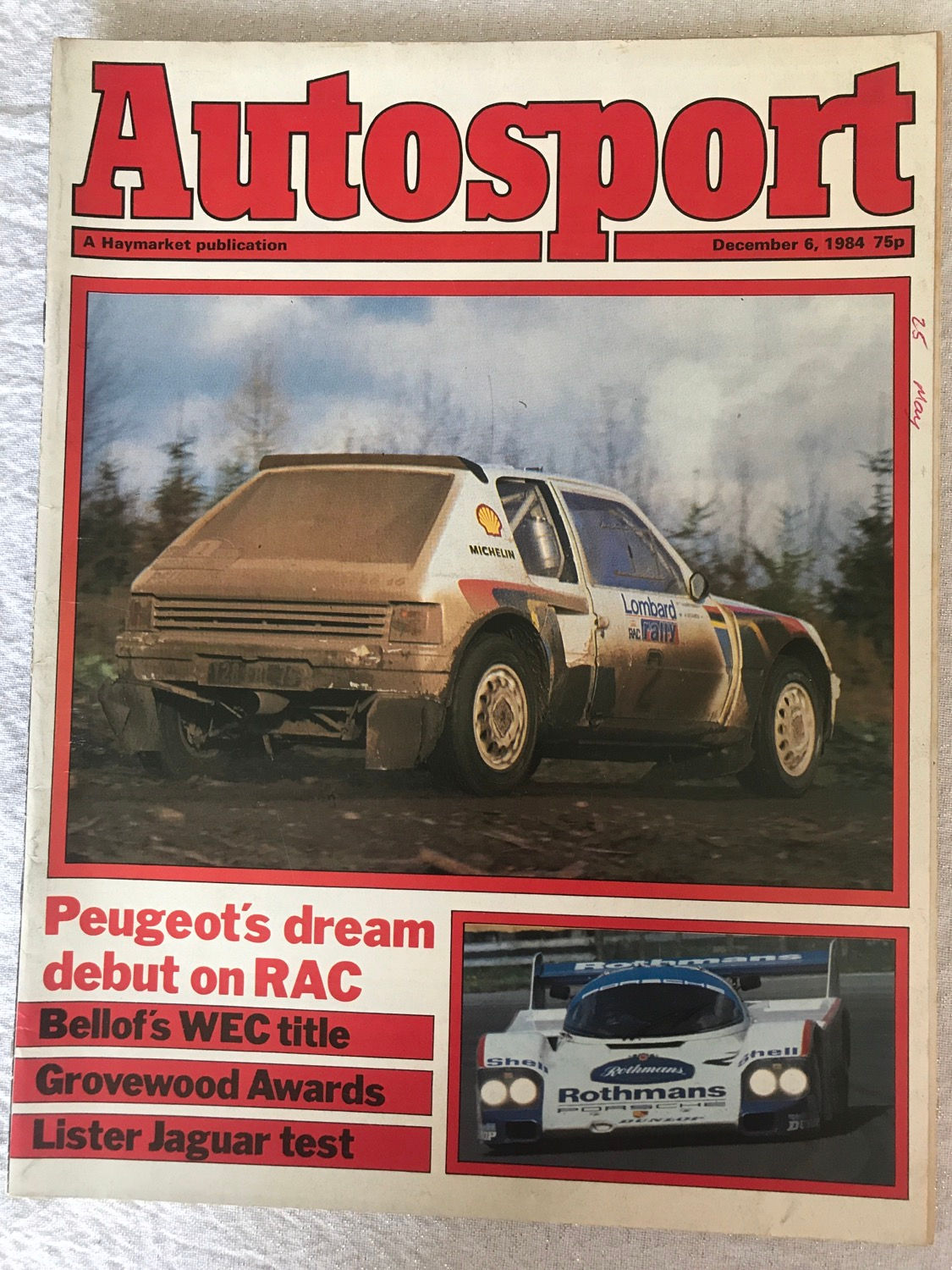 Autosport Magazine 6 December 1984 Ari Vatanen Peugeot Wins Lombard RAC Rally 