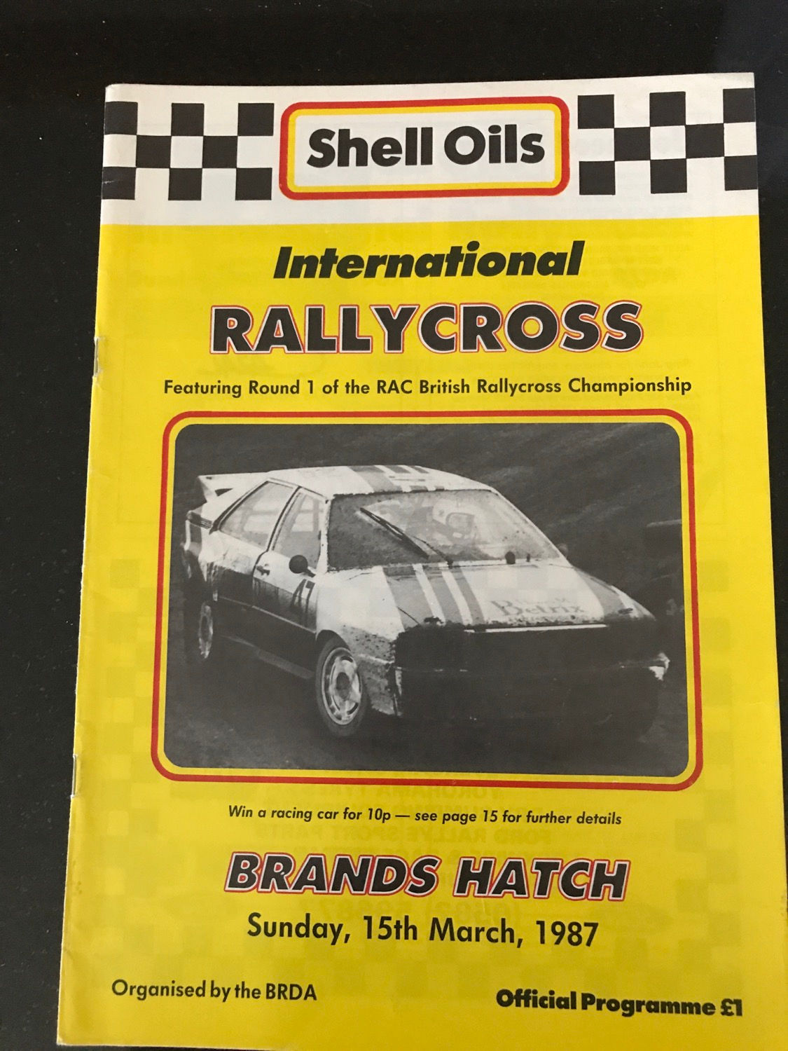 Programme Race Brands Hatch 15 March 1987 RAC British Rallycross Championship A4