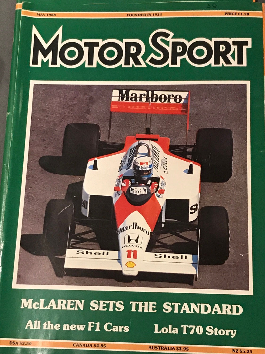 Motor Sport Magazine May 1988 Brazilian F1 GP Safari Rally Lola T70 Mazda RX7