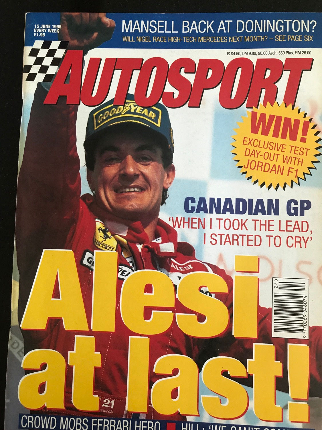 Autosport Magazine 15 June 1995 Alesi Ferrari Wins Canadian F1 GP Cleland BTCC