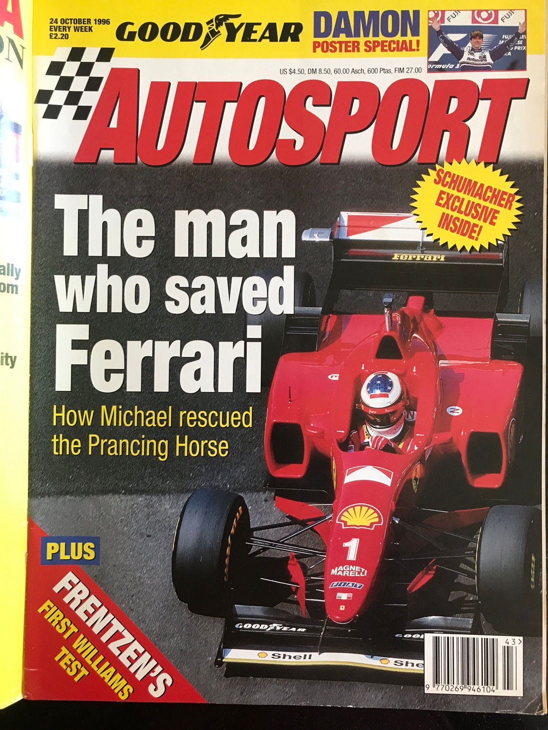 Autosport Magazine 24 October 1996 McRae Wins San Remo Rally Webber Festival FF