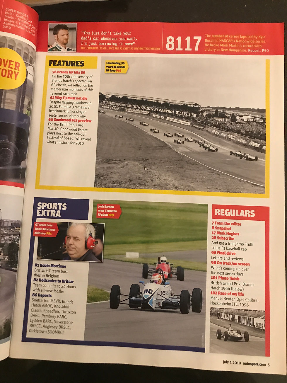 Thumbnail: Autosport Magazine 1 July 2010 Vettel Wins European F1 GP Maldonado GP2 GP3