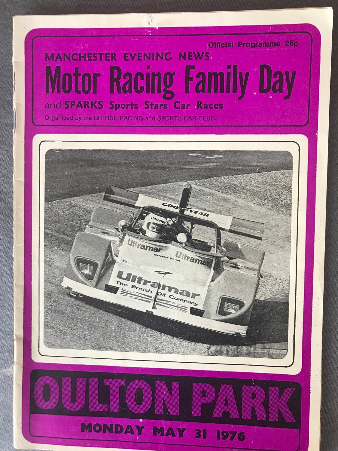 Programme Race Oulton Park 31 May 1976 Formula Ford Celebrity Escorts Saloons A5
