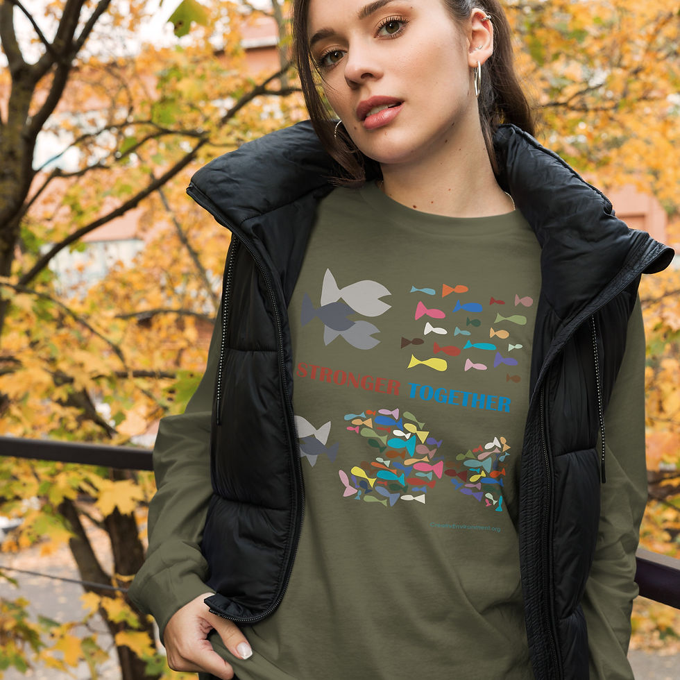 Thumbnail: Stronger Together Unisex Long Sleeve Tee | Dark Colors