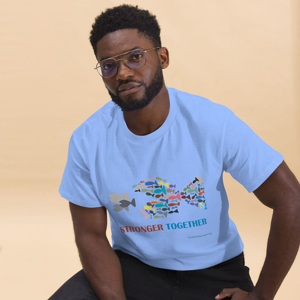 Thumbnail: Stronger Together Single Fish Unisex Classic Tee | Light Colors