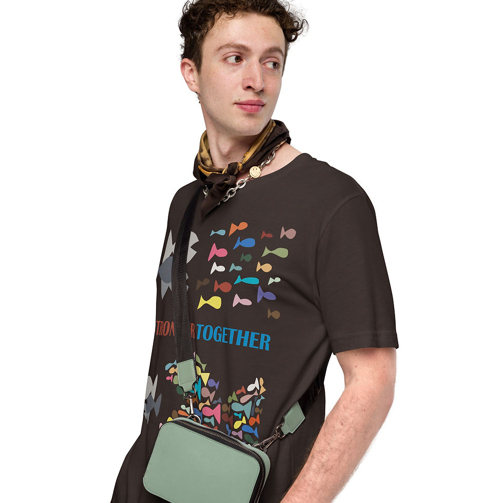 Thumbnail: Stronger Together Cotton Unisex T-shirt | Bella + Canvas | Dark Colors