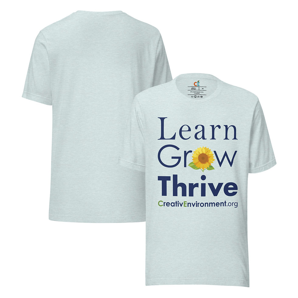 Thumbnail: CE Learn-Grow-Thrive Unisex T-shirt  | Light Colors
