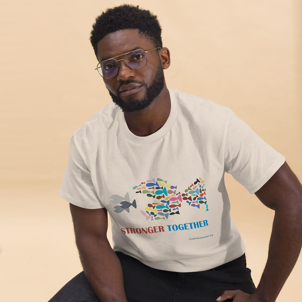 Thumbnail: Stronger Together Single Fish Unisex Classic Tee | Light Colors