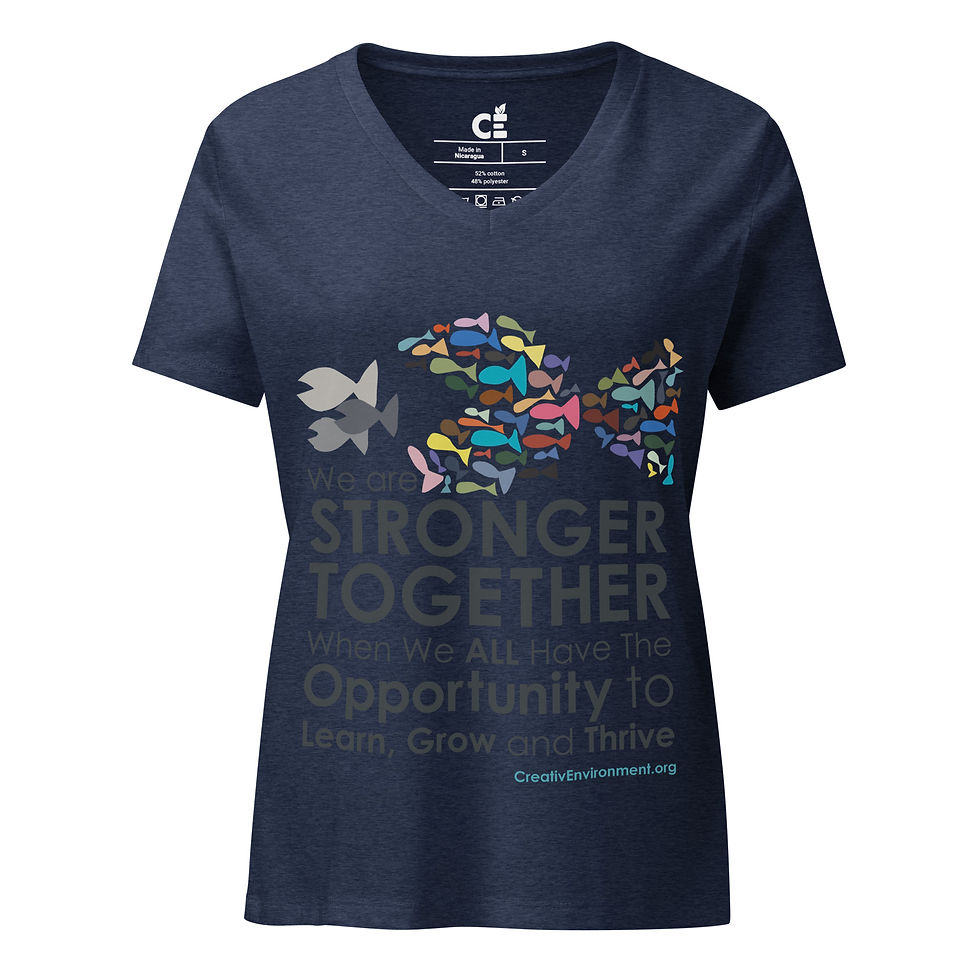 Thumbnail: We are Stronger Together Women’s Relaxed V-neck T-shirt