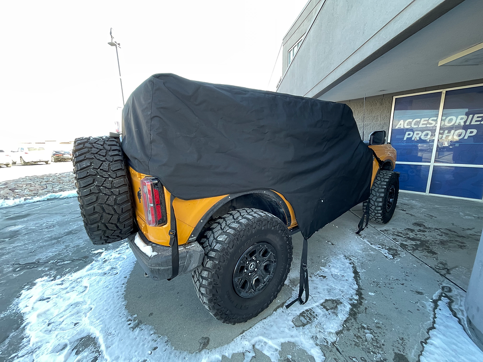 Thumbnail: Rear side view of Rain Gear half cover on 2021-2024 Ford Bronco 4 Door