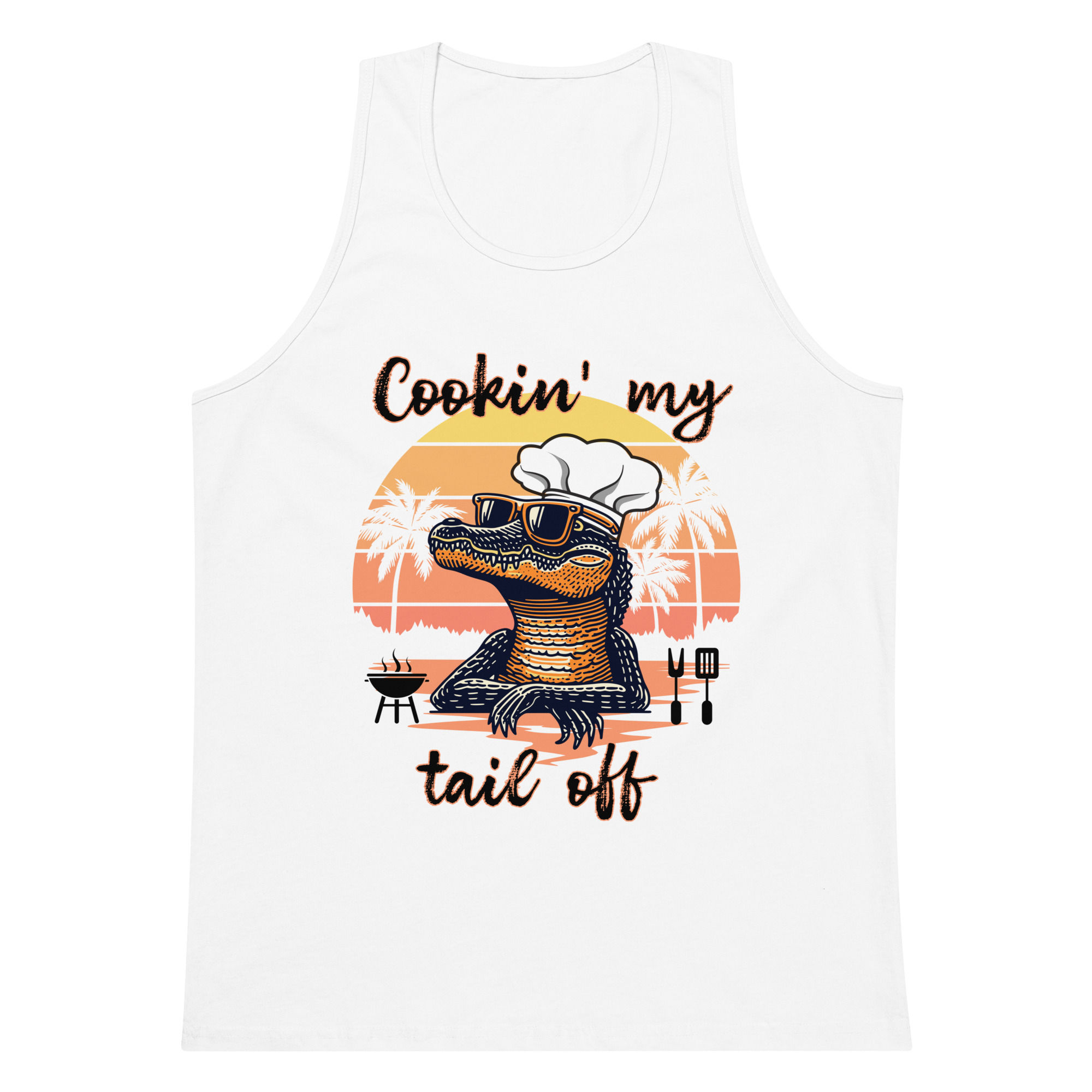 'Cookin' My Tail Off" - Men’s premium tank top