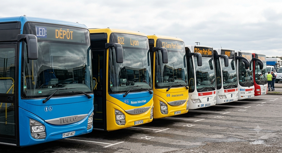 Alignement de bus dans un dépôt