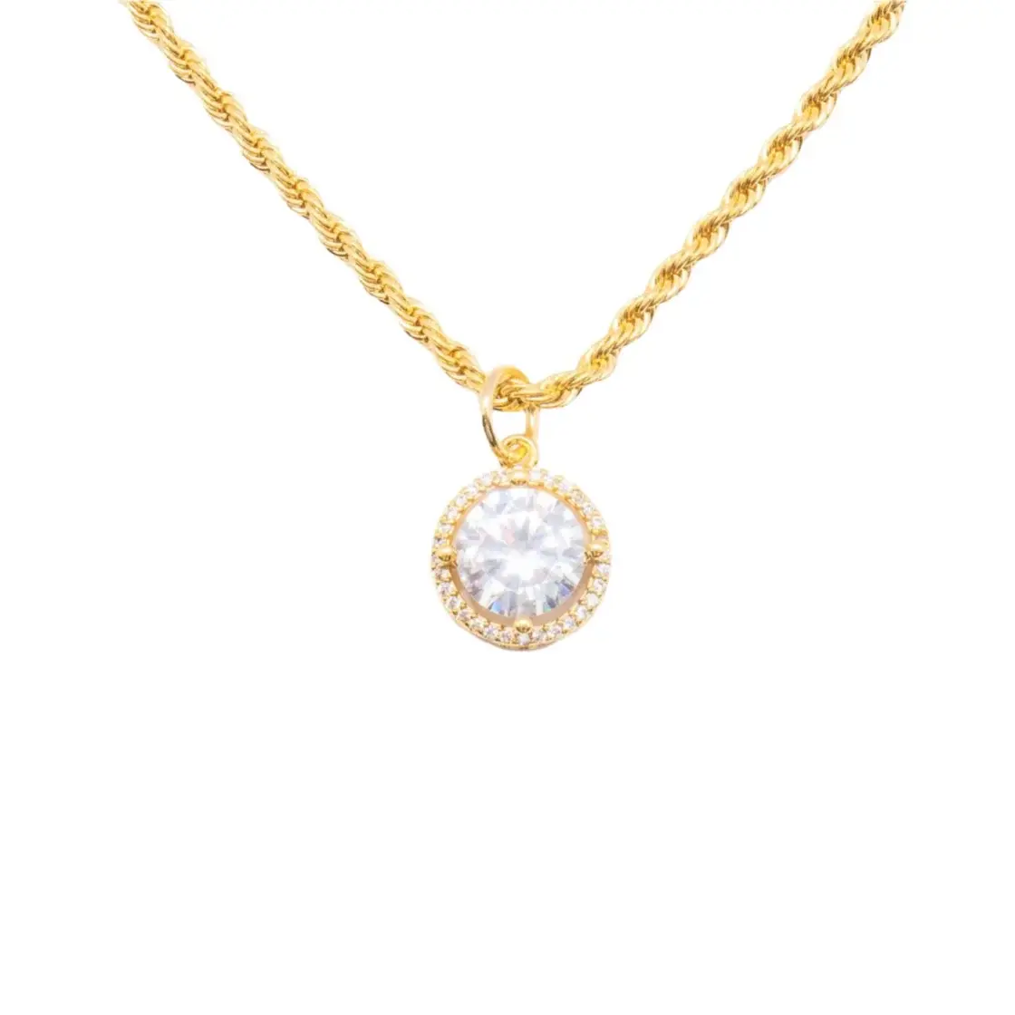 Chain with Round Diamond Pendant