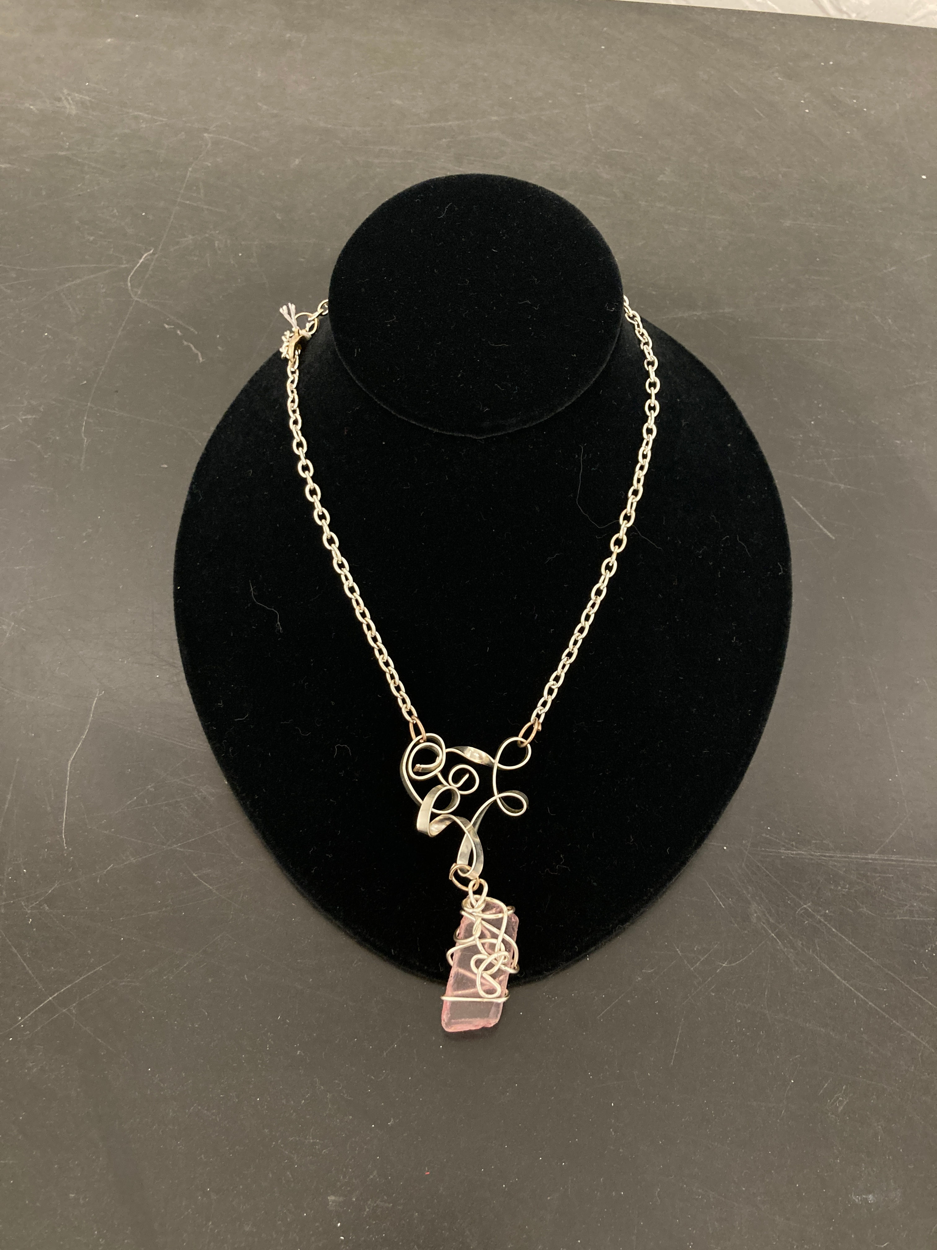 Wire Wrapped Sea Glass Necklace