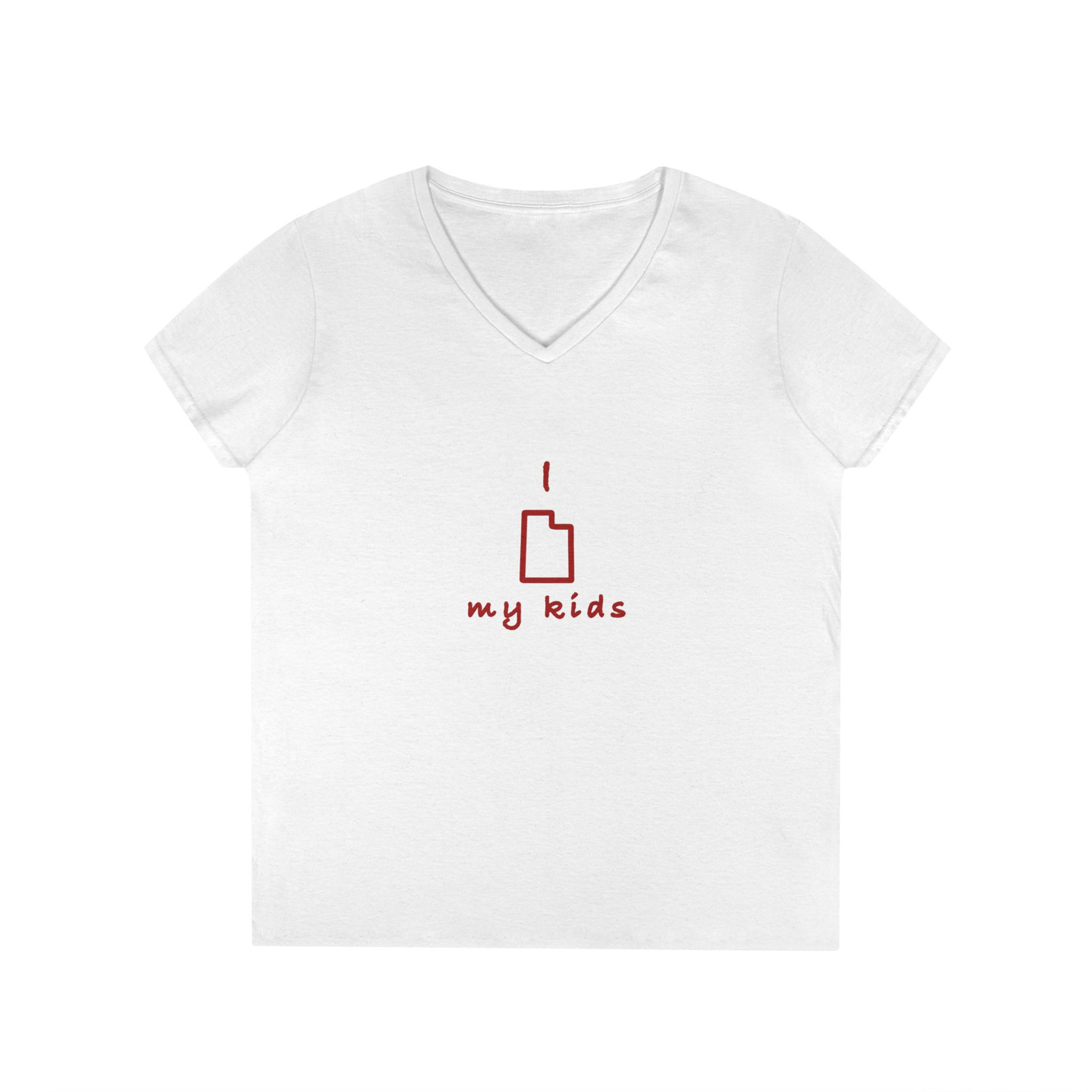 I Love My Kids V-Neck T Shirt