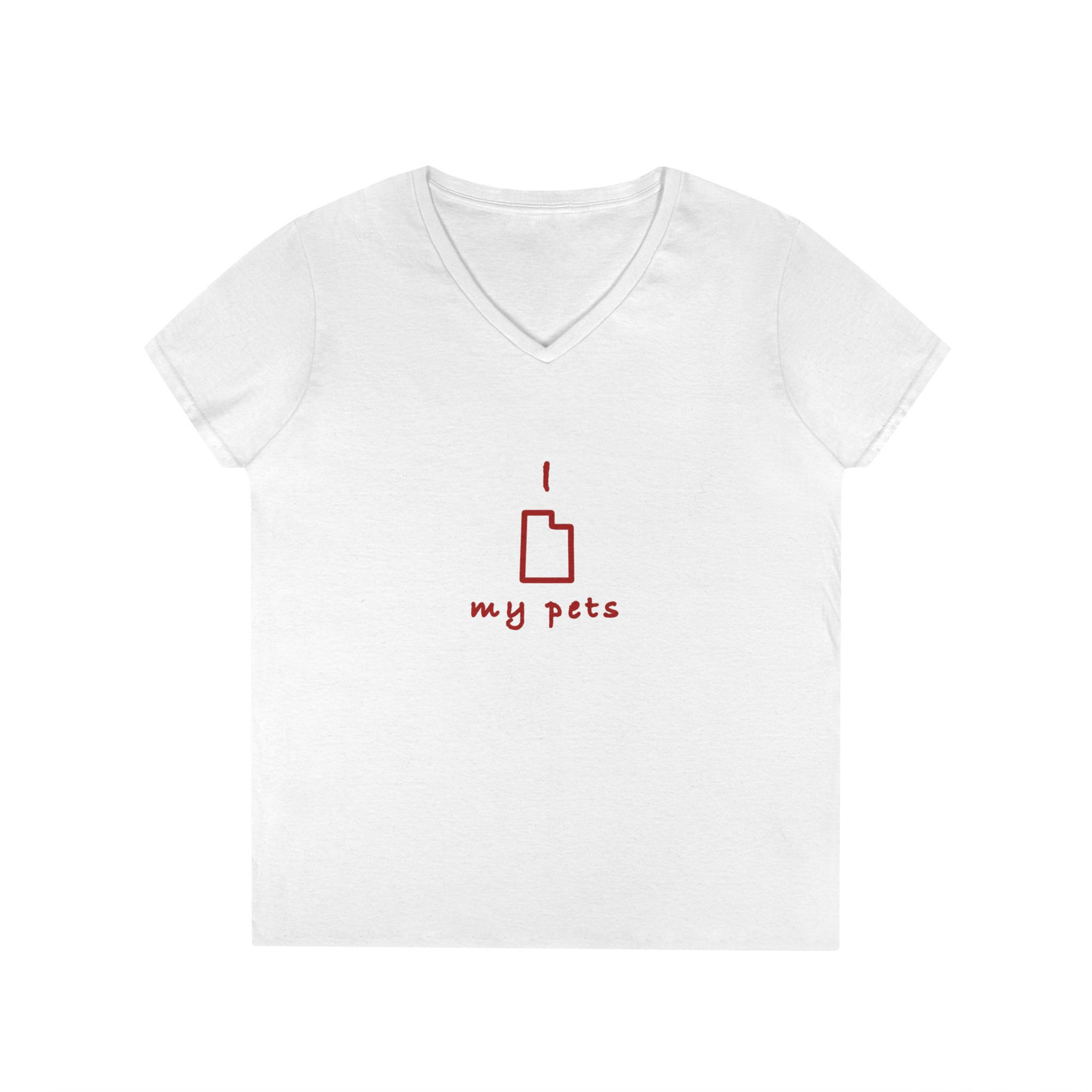 I Love My Pets V-Neck T Shirt