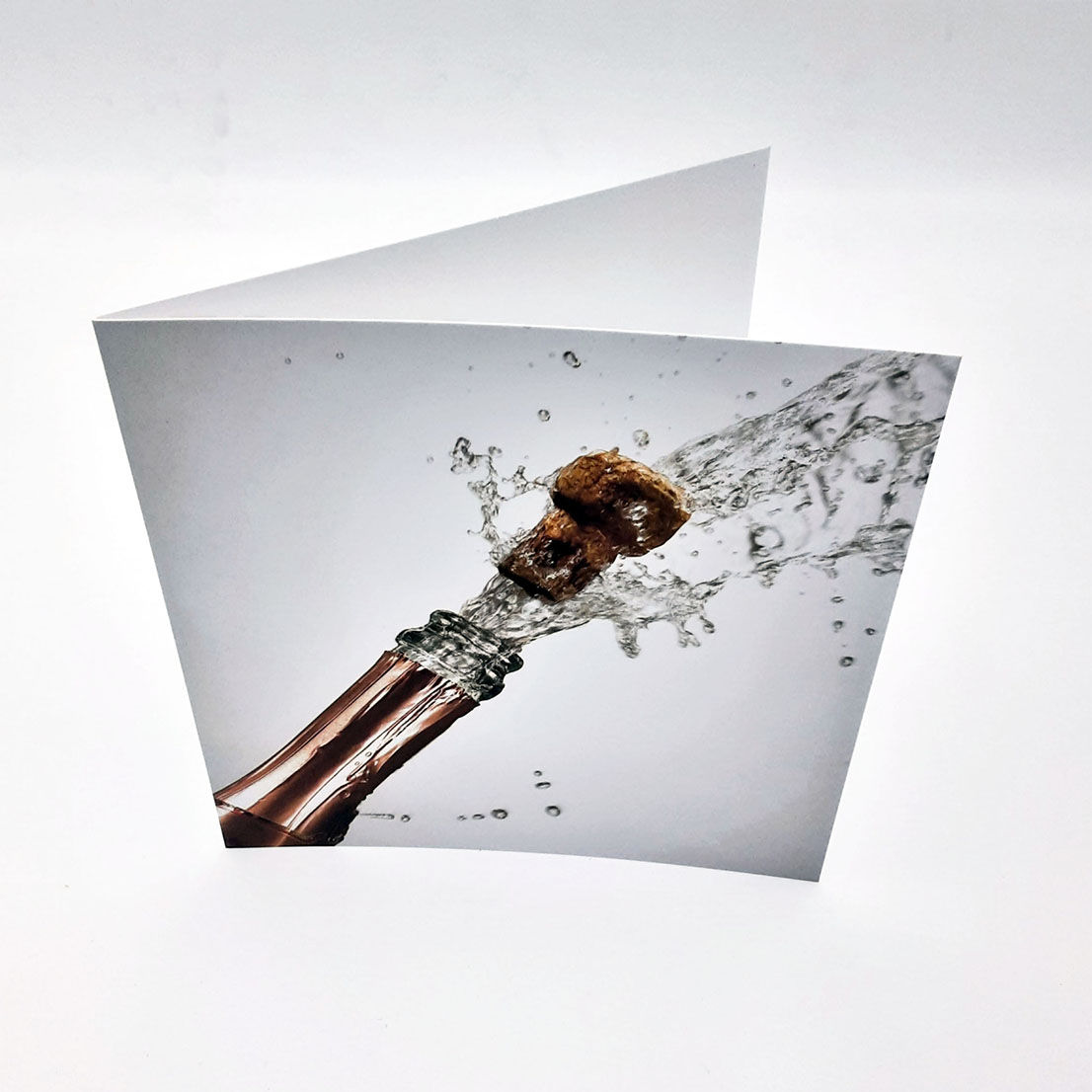 Grußkarte Sektflasche