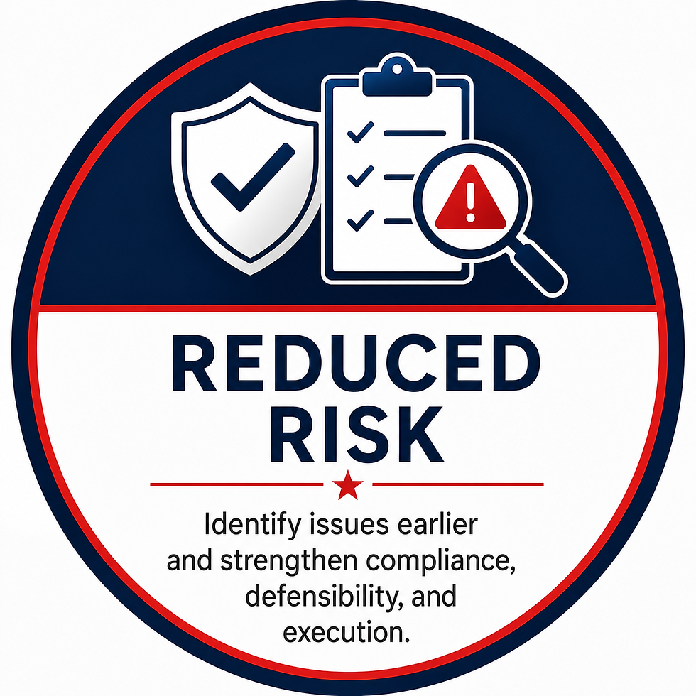 Reduced Risk in Government Acquisition Consulting