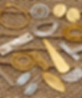 titanium silver gold plates on wicker