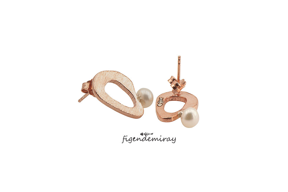 Gümüş Küpe Form İncili