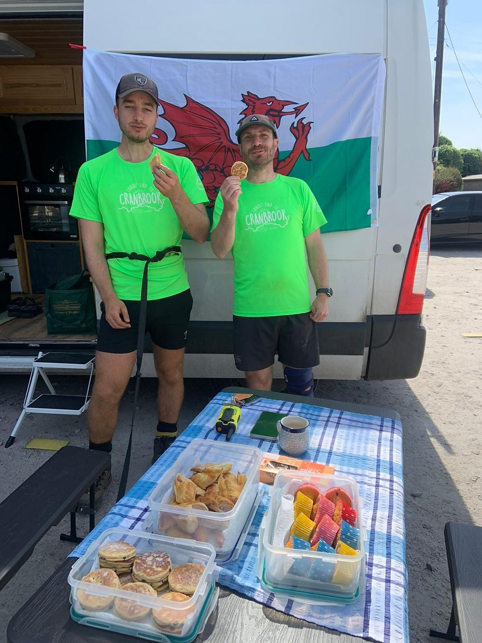 A very Welsh welcome at Aid Station 1!