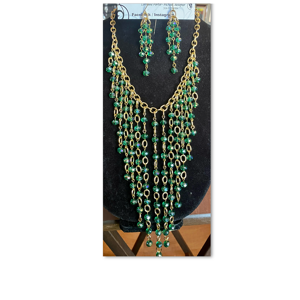 Thumbnail: Chevron Crystal Jewelry Set