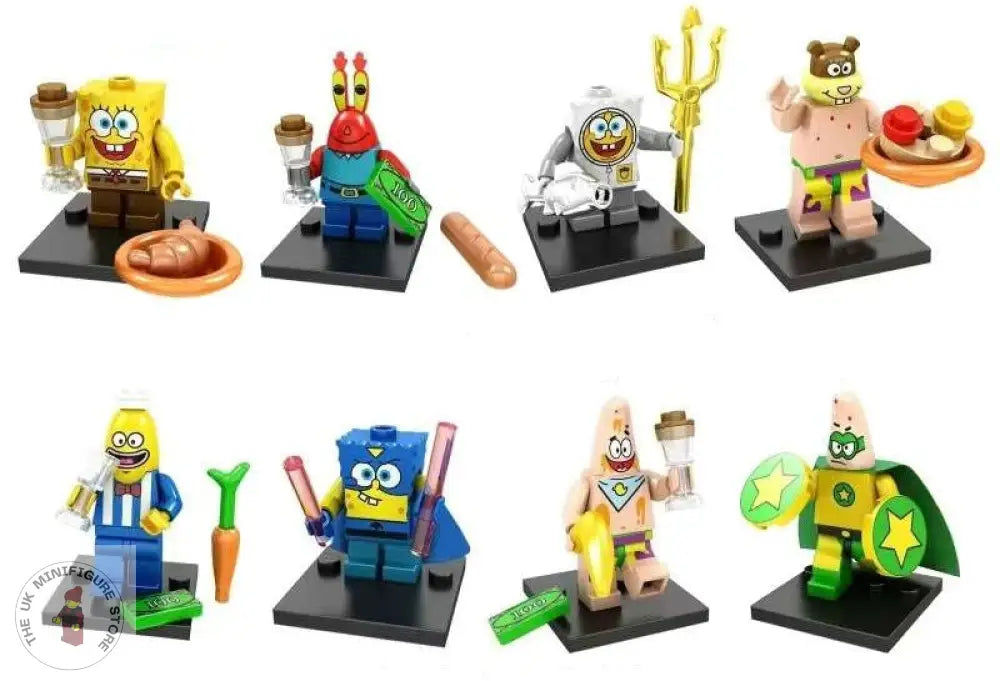 Spongebob Minifigures - Set of 8 - Style 1