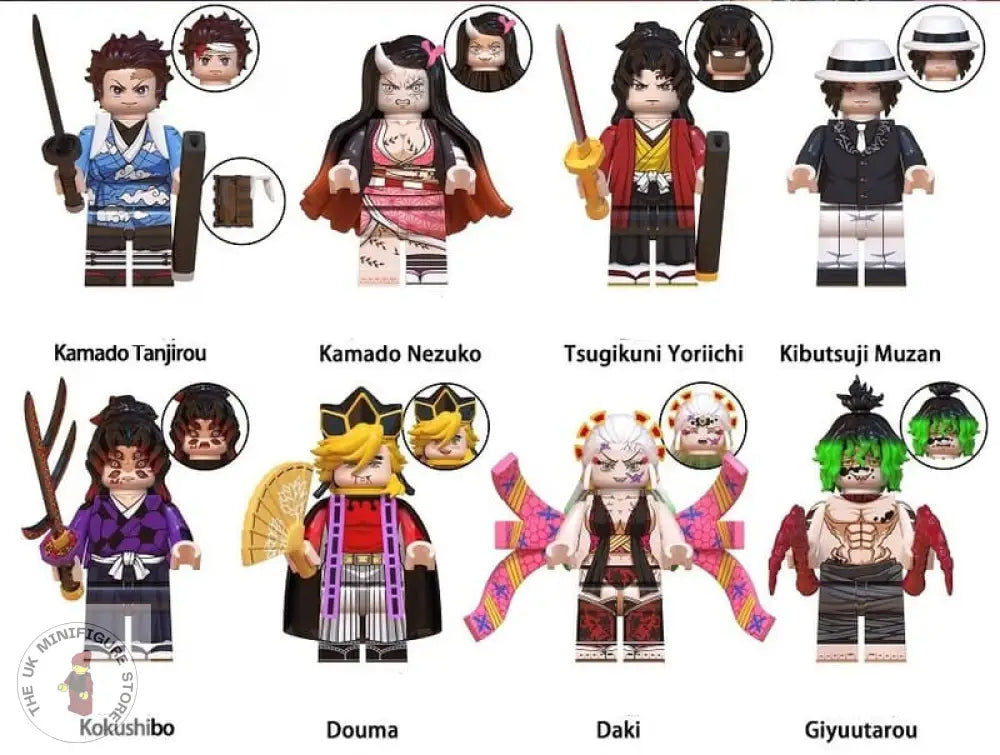 Demon Slayer Anime Set of 8 Minifigures - Style 2