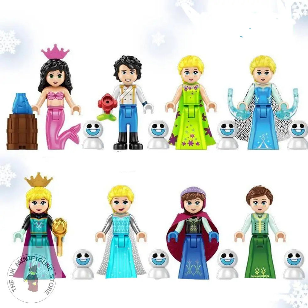 Princess Set of 8 Minifigures - Style 4