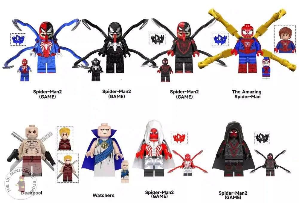 Spiderman Set of 8 Minifigures - Style 12