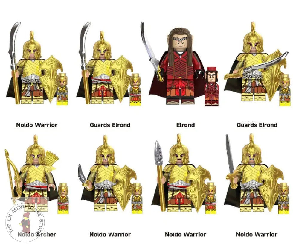 LOTR Set of 8 Minifigures - Style 4