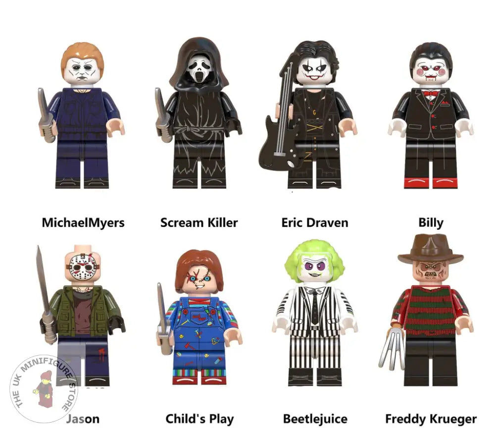 Horror Set of 8 Minifigures - Style 1