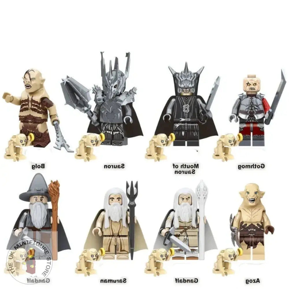 LOTR Set of 8 Minifigures - Style 11