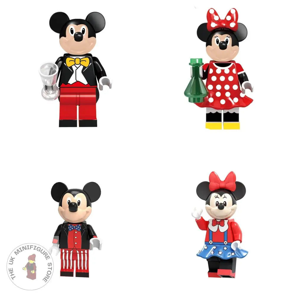 Mickey Mouse Disney Set of 4 Minifigures - Style 1