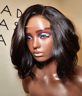 An AI image of a wig created by nadia vassell salon