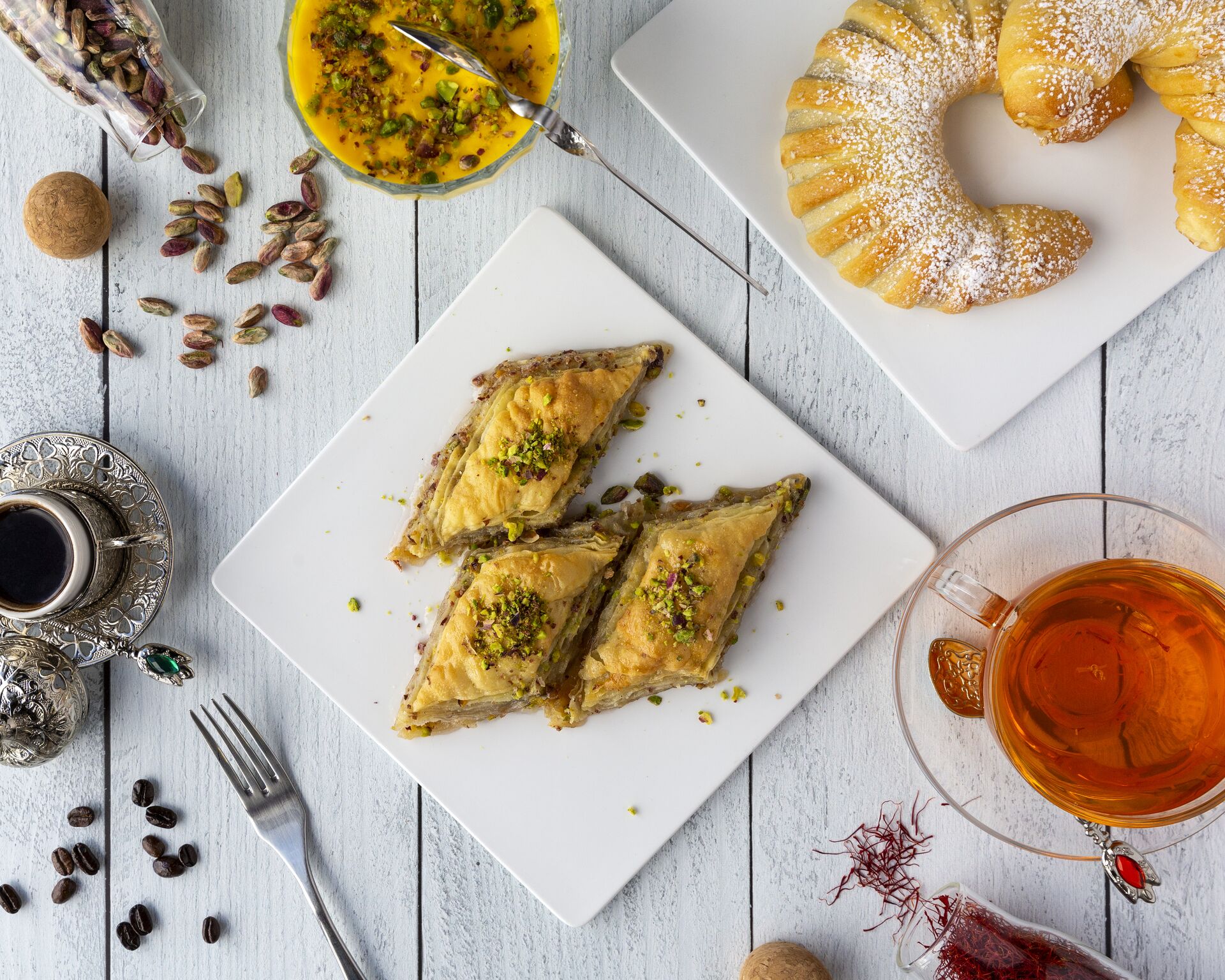 Arranged Food and Objects