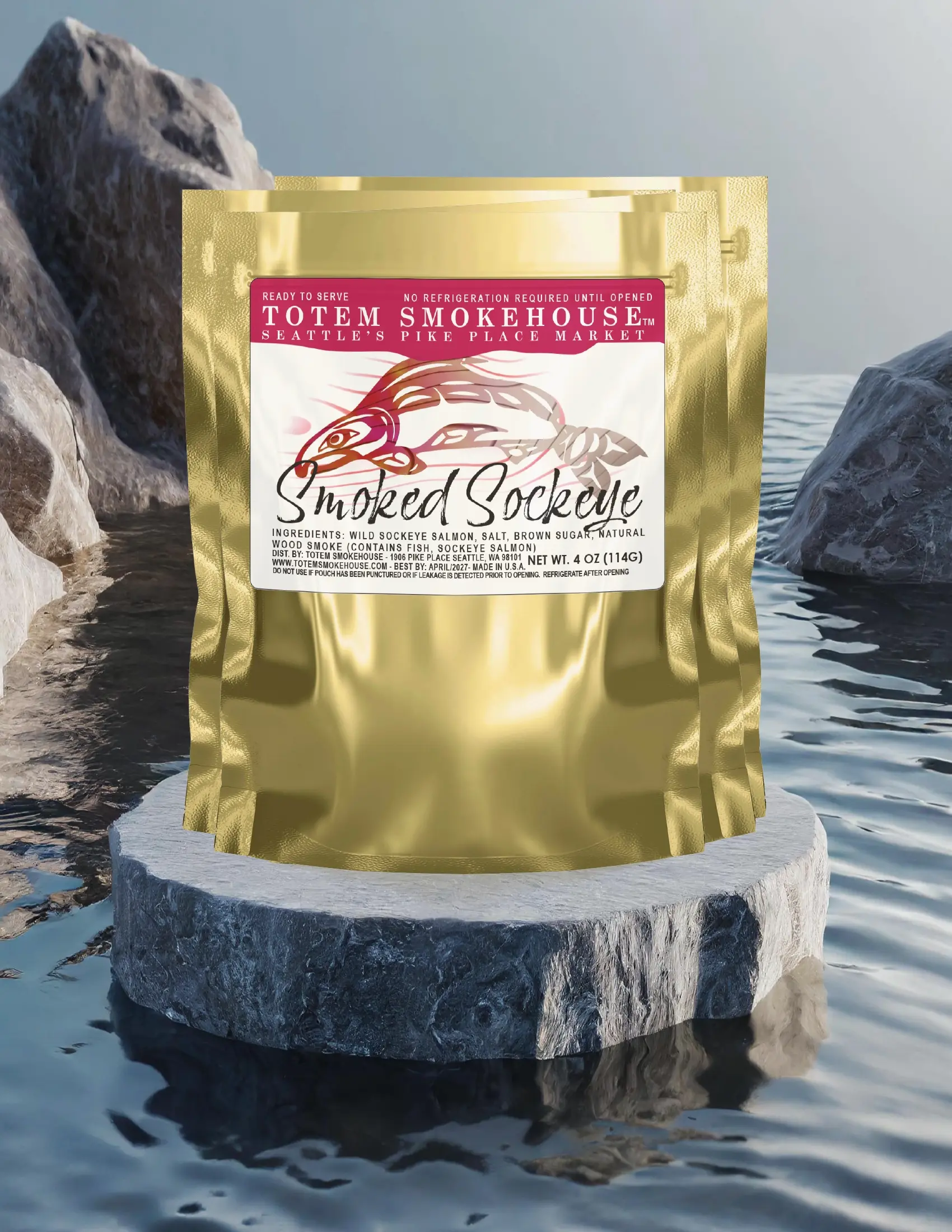 4-4 oz Smoked Wild Sockeye Salmon Fillets