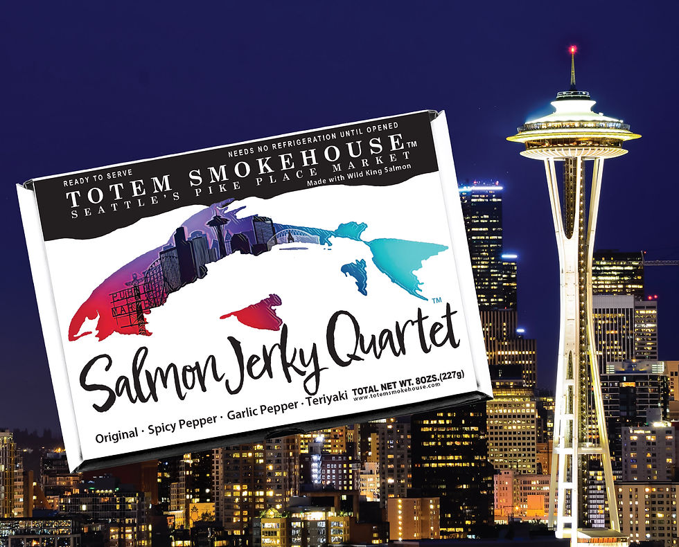 8 oz Smoked Salmon Jerky Quartet Gift Box