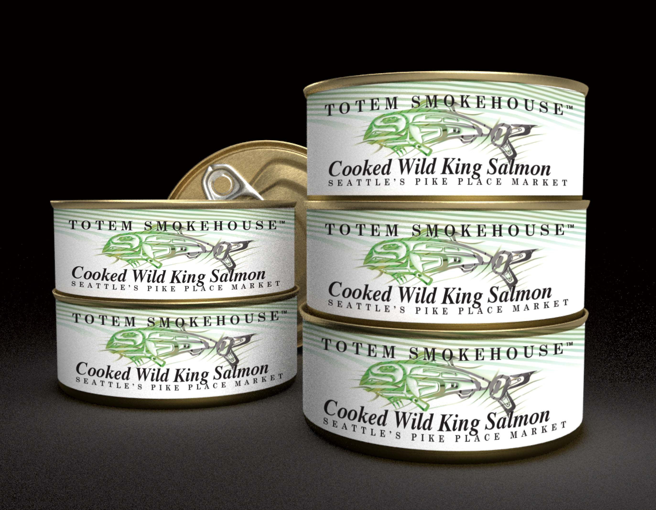 6-3.0 oz Cooked Wild King Salmon