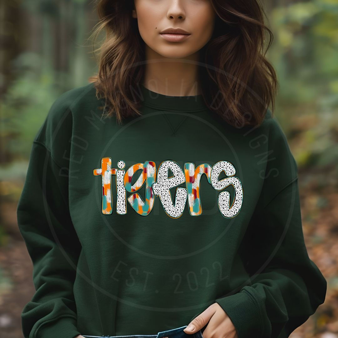 Fall Pattern Mascot Sweatshirt