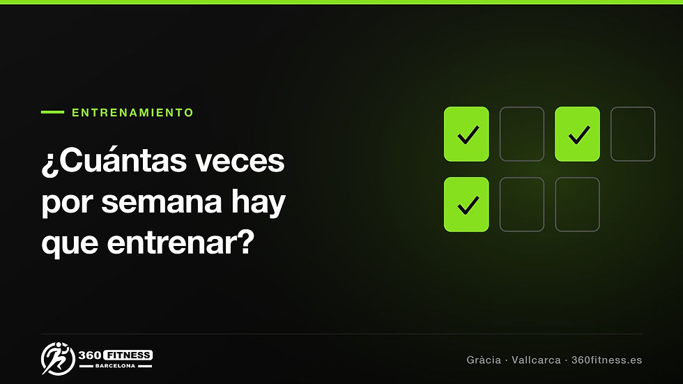 ¿Cuántas veces por semana hay que entrenar?
