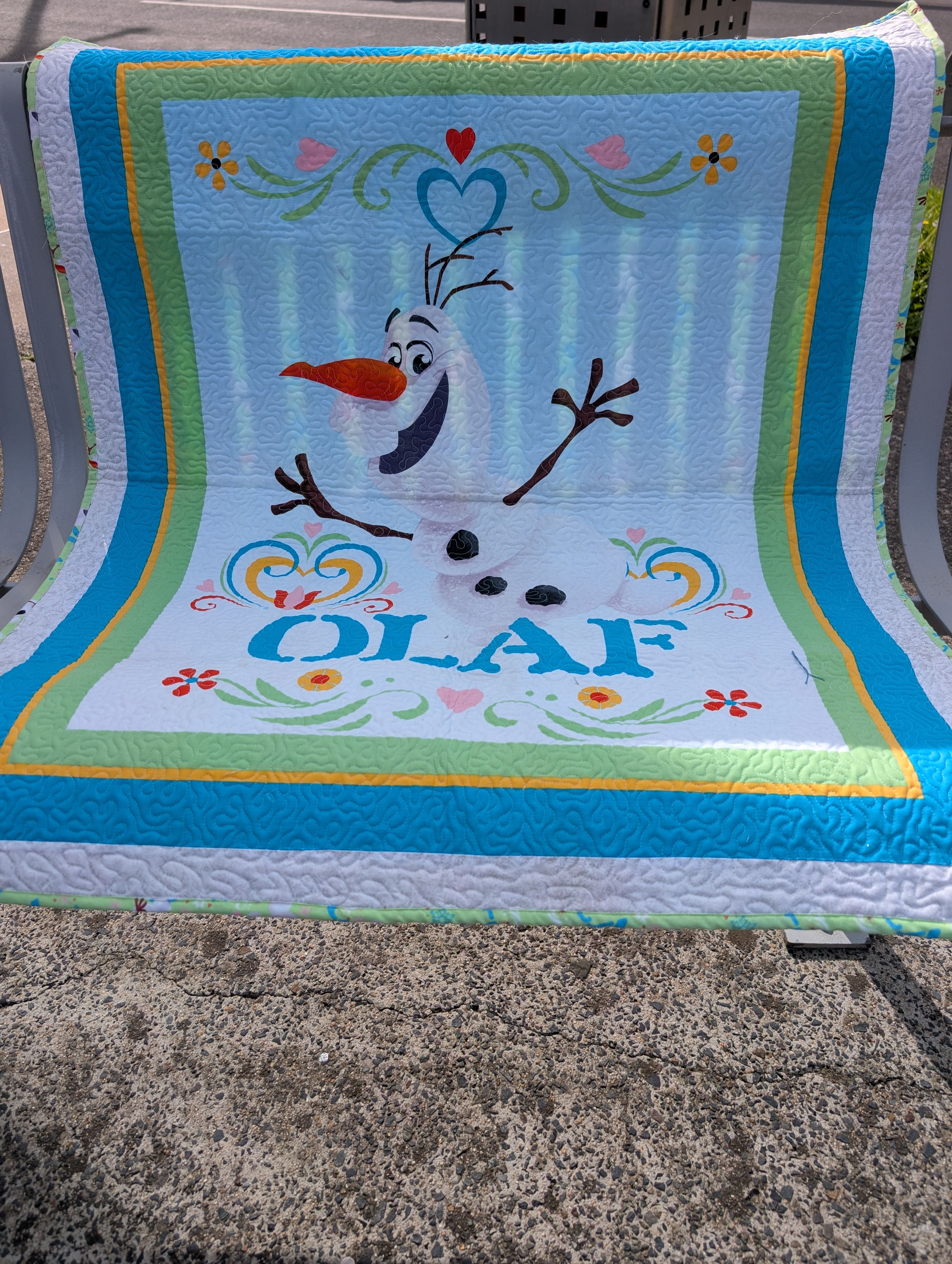 Olaf quilt sample quilt